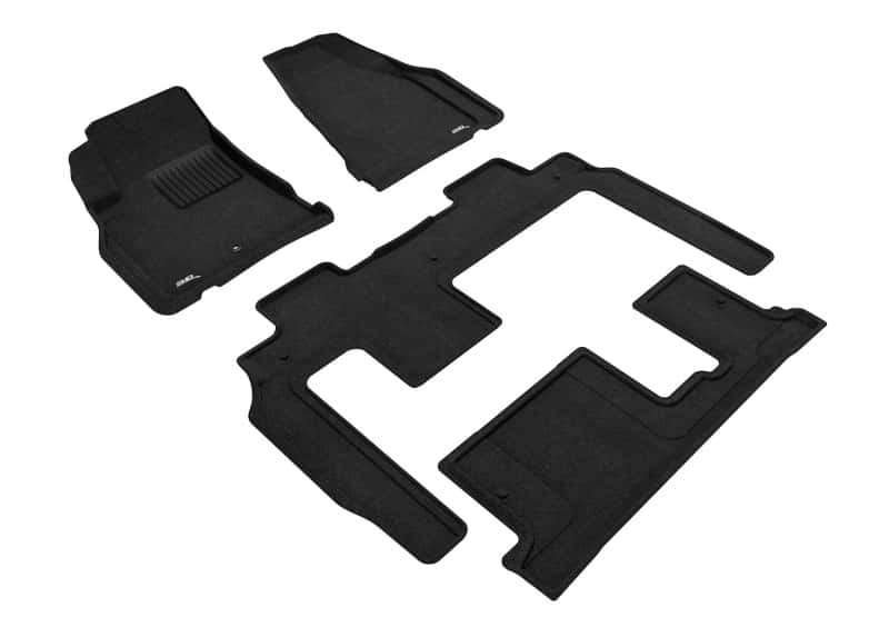 3D MAXpider — 3D MAXpider 09-17 Chevrolet Traverse w Bench 2nd Row Elegant 1st 2nd 3rd Row - Floor Mat Set (Black)
Floor Mat Set - view 1