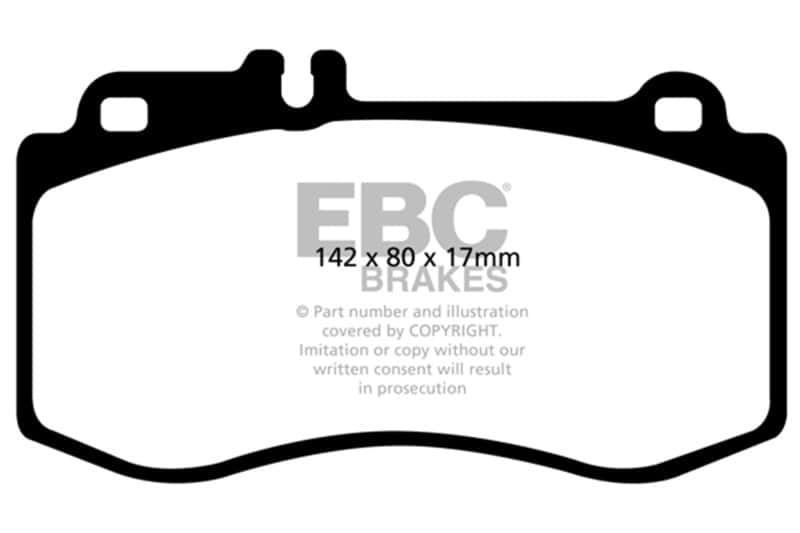 EBC — EBC 10+ Mercedes-Benz E350 3.5 AMG Sport Package Redstuff Front Brake Pads
Disc Brake Pad - view 1