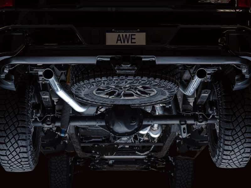 AWE Tuning — AWE Tuning 22-23 GMC Sierra 1500 AT4X 6.2L 0FG Catback Split Dual (Flat Bumper) - Bashguard(No Tips)
0FG Catback - view 8