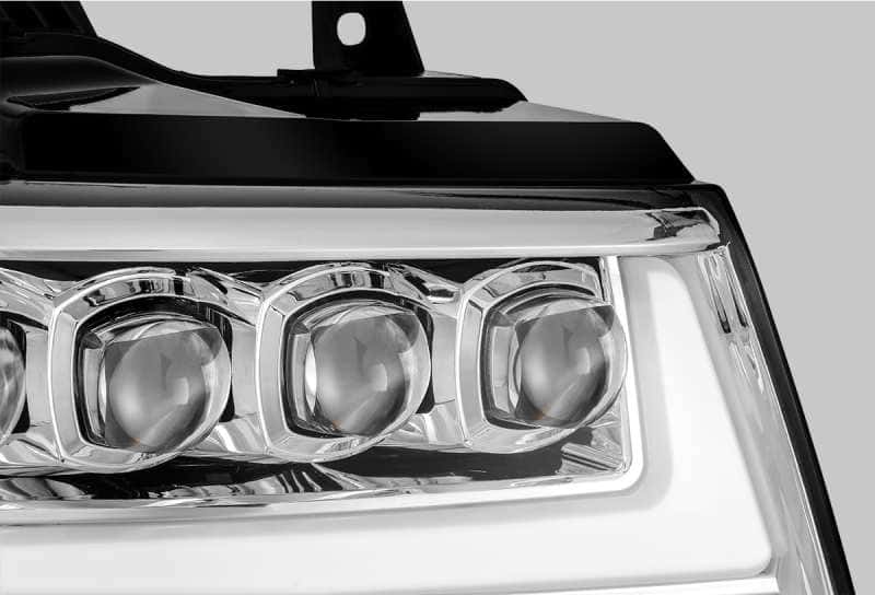 AlphaRex — AlphaRex 07-13 Chevy Avalanche NOVA LED Proj Headlights Plank Style Design Chrome w/Activ Light/DRL
Projector Headlights - view 5