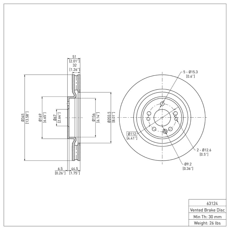 DFC — DFC 00-05 Mercedes-Benz ML500 (USA/Canada) Front GeoSPEC Coated Rotor
DFC Brake Rotor - view 6