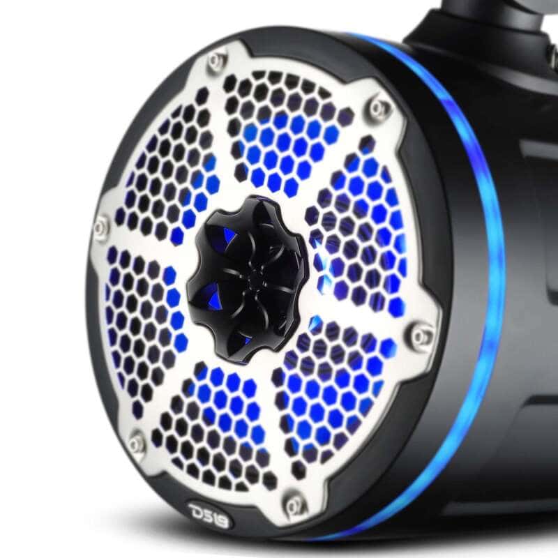DS18 — DS18 Marine And Powersports Towers 8in 1in Driver 180 Watts RMS RGB LED Lights Black - view 10