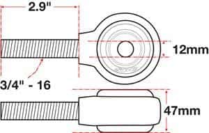 SPC Performance — SPC Performance xAxis Rod End Ball Joint
CROSSAXIS ROD END
XAXIS JOINT - view 2