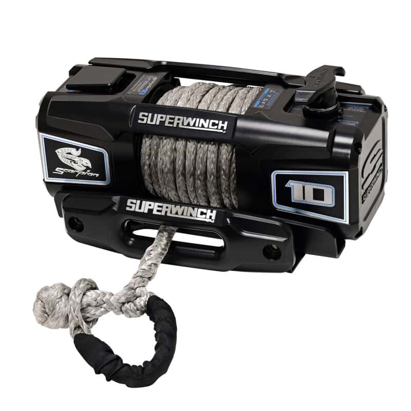 Superwinch — Superwinch 10000 LBS 12V DC 3/8in x 54ft Synthetic Rope Scorpion 10000SR Winch - Black Powdercoat
Winch - view 2