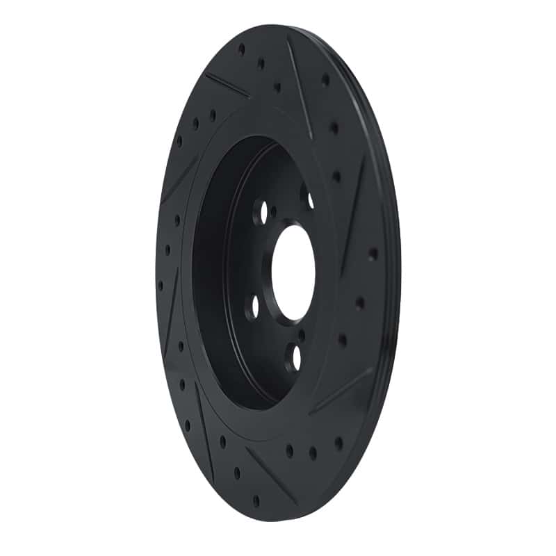 R1 Concepts — R1 11-17 Lexus CT200H Rear Left Drilled & Slotted Black Brake Rotor
R1 Brake Rotor Drill - view 4