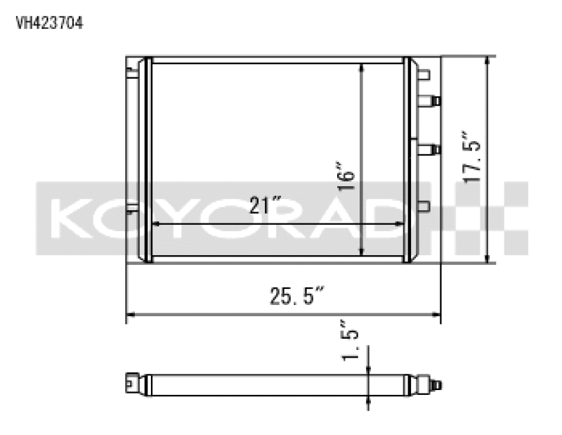 Koyo — Koyo 15-20 BMW M3/M4 (F80/82/83) / 19-20 M2 Comp. (F87) Alum. High-Perf. Front Mount Heat Exchanger
Racing Radiator - view 1
