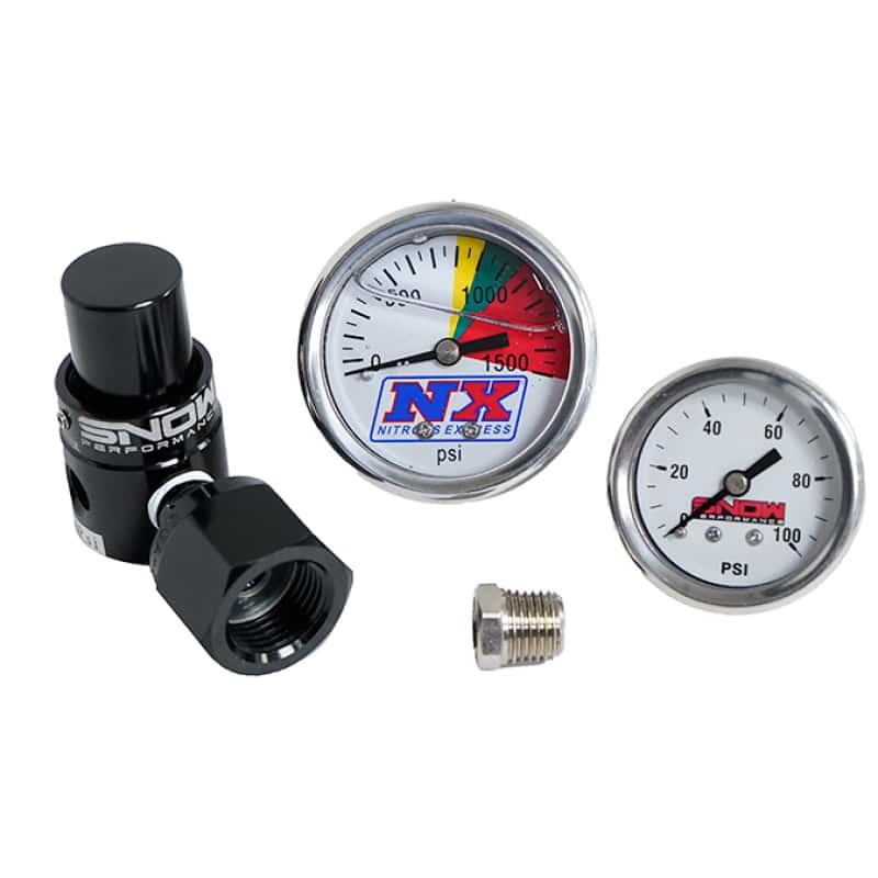 Snow Performance — Snow Performance Billet Fixed (100PSI) CO2 Regulator w/Gauges
CO2 Regulator - view 2