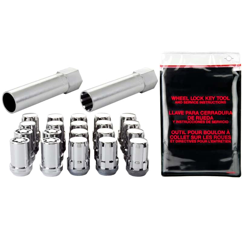 McGard — McGard SplineDrive Tuner 5 Lug Install Kit w/Locks & Tool (Cone) M12X1.25 / 13/16 Hex - Chrome - view 1