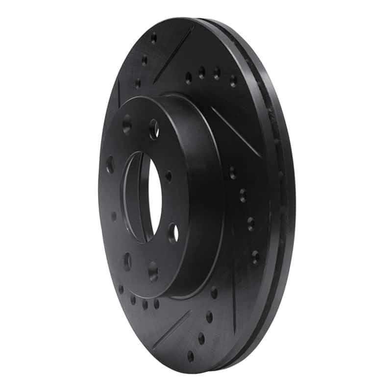 R1 Concepts — R1 86-91 Acura Integra Front Left Drilled & Slotted Black Brake Rotor
R1 Brake Rotor Drill - view 2