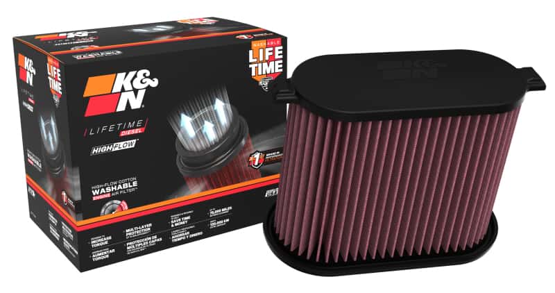K&N Engineering — K&N 08-10 Ford F250 Super Duty 6.4L Drop In Air Filter
Replacement Air Filt
Air Filter - view 4