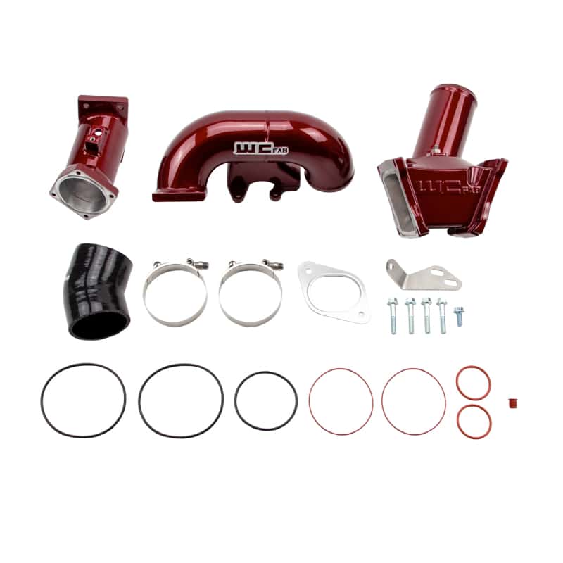 Wehrli — Wehrli 2007.5-2010 LMM Duramax High Flow 3in Y-Bridge Kit- WCFab Red
Y-Bridge Kit LMM RED - view 3