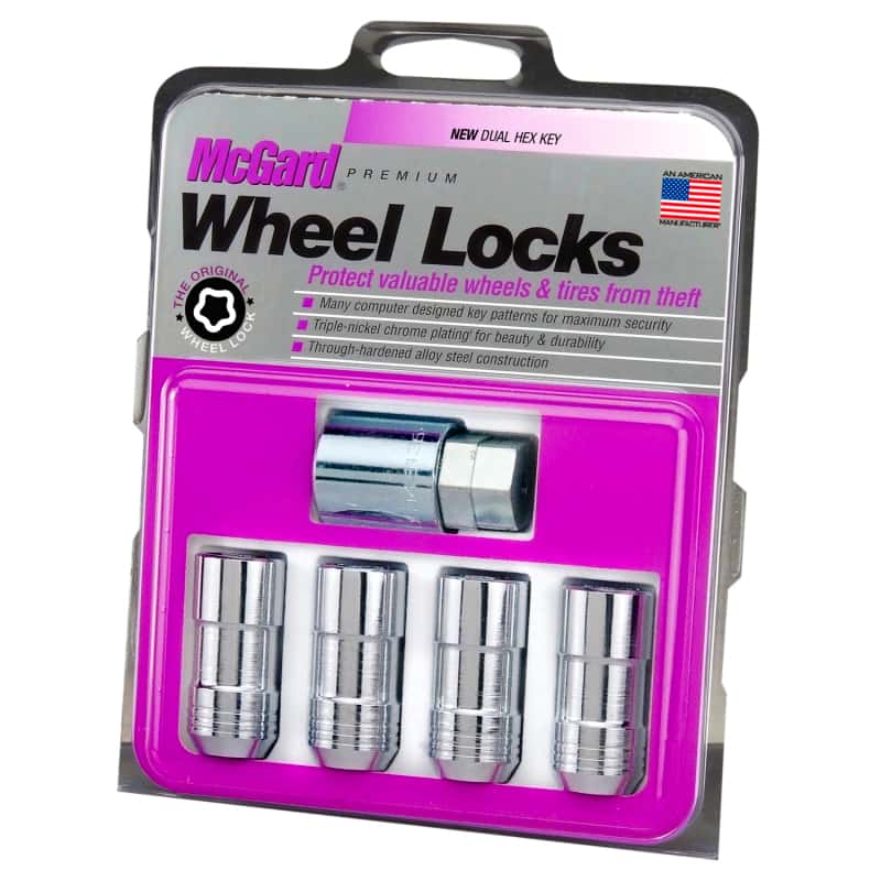 McGard — McGard Wheel Lock Nut Set - 4pk. (Cone Seat) M14X1.5 / 21mm & 22mm Dual Hex / 1.965in. L - Chrome - view 3