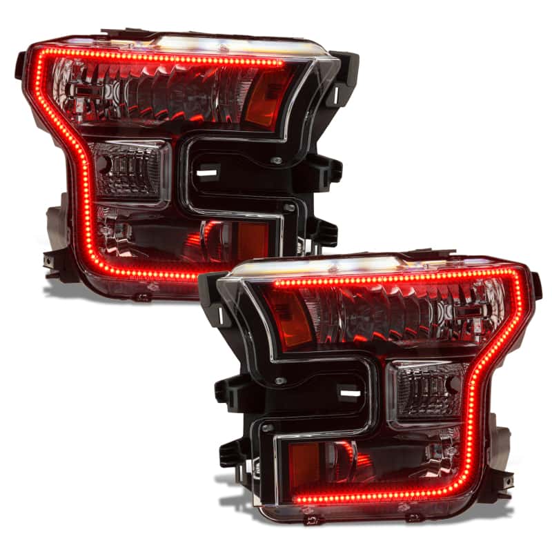 ORACLE Lighting — Oracle 15-17 Ford F-150 Dynamic RGB+A Pre-Assembled Headlights Halogen - Blk Edition - - view 4