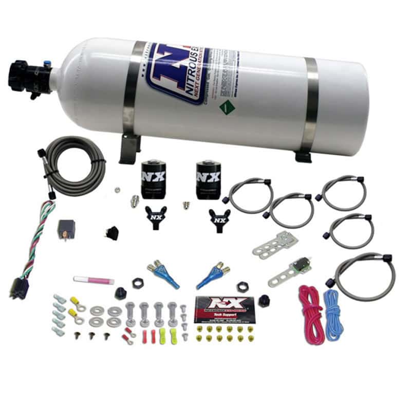 Nitrous Express — Nitrous Express Dual Nozzle Sport Compact Nitrous Kit (35-50-75HP) w/15lb Bottle
Injection System Kit
N2OSys - view 2