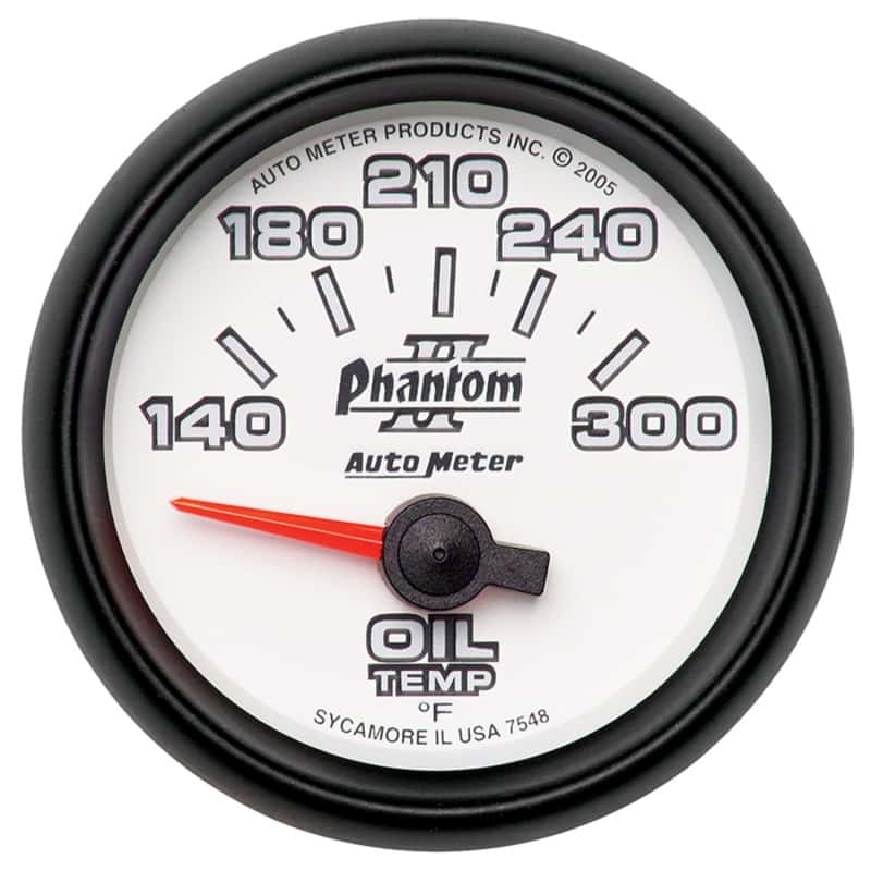 AutoMeter — Autometer Phantom II 52mm Short Sweep Electronic 140-300 Deg F Oil Temperature Gauge
2-1/16" OIL TEMP, 14 - view 4
