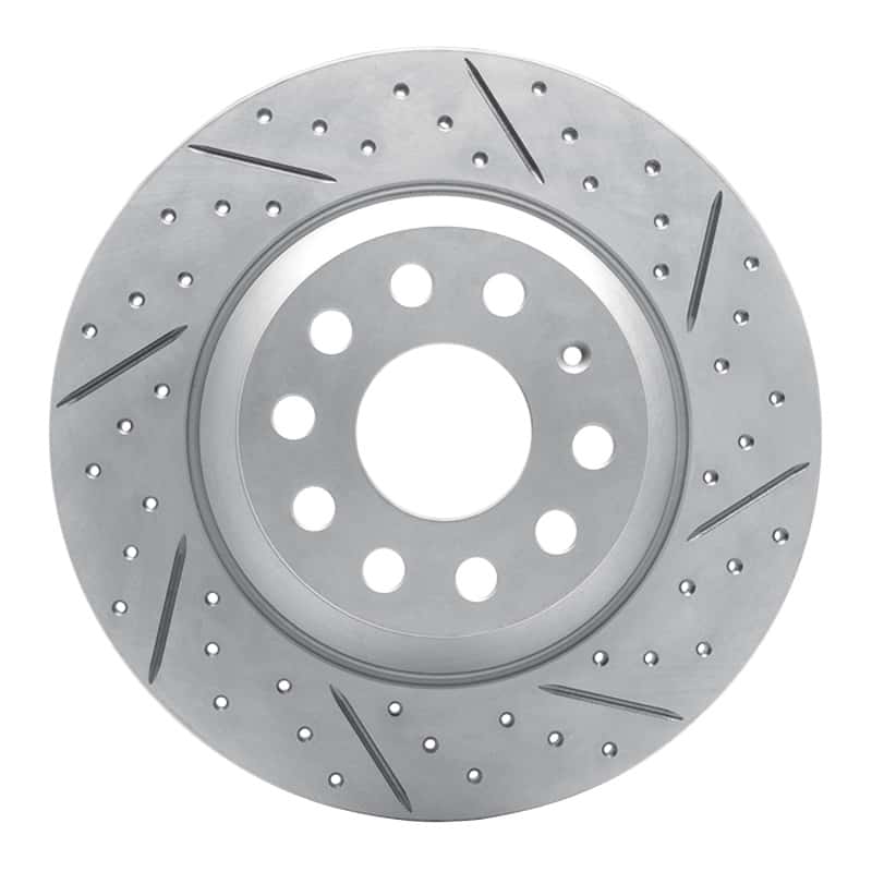 R1 Concepts — R1 16-25 Audi Q3 Rear Right Drilled & Slotted Geo-Carbon Rotor - view 1