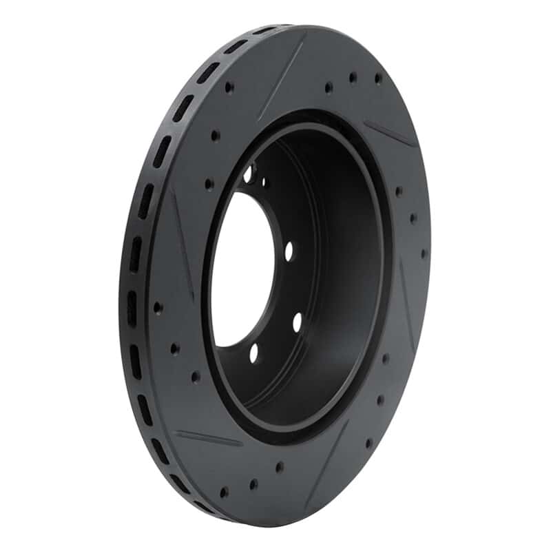 R1 Concepts — R1 91-93 Dodge STEALTH Rear Right Drilled & Slotted Black Brake Rotor
R1 Brake Rotor Drill - view 4