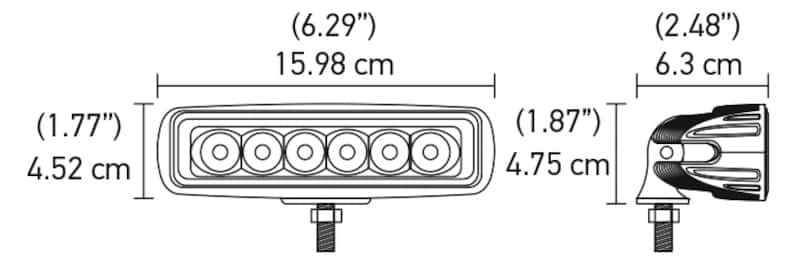 Hella — Hella Value Fit Mini Flush Mount 7.7in - 18W White Housing Flood Beam LED Light Bar - view 18