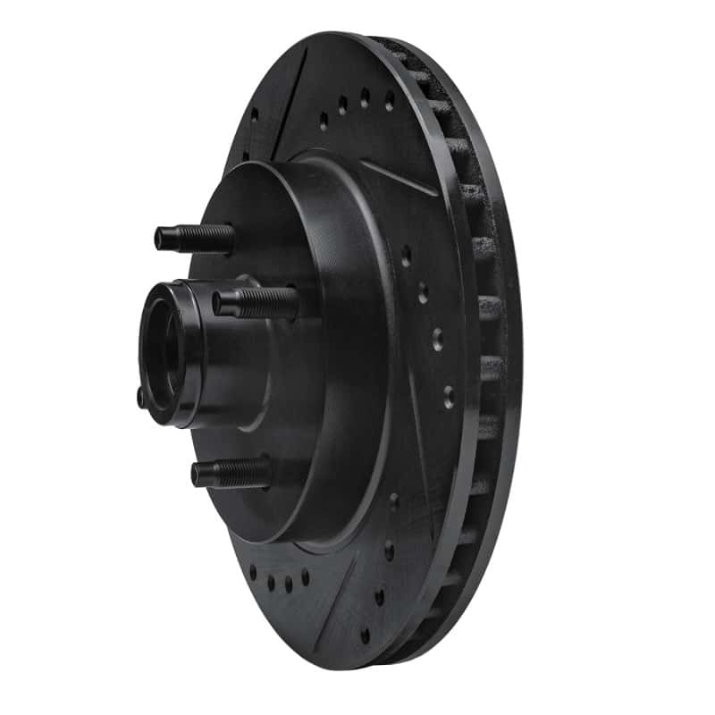 R1 Concepts — R1 87-93 Ford Mustang Front Left Drilled & Slotted Black Brake Rotor
R1 Brake Rotor Drill - view 2