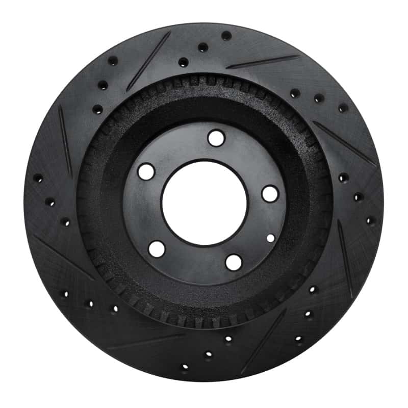 R1 Concepts — R1 93-95 Mazda RX-7 Rear Right Drilled & Slotted Black Brake Rotor
R1 Brake Rotor Drill - view 5