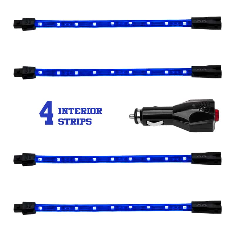 XKGLOW — XK Glow Single Color XKGLOW UnderglowLED Accent Light Car/Truck Kit Blue - 4x8In - view 2