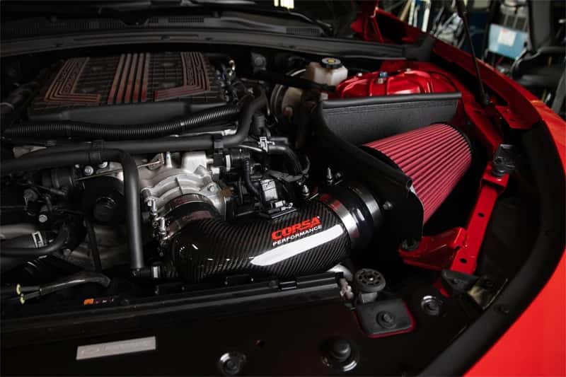 CORSA Performance — Corsa 2017-23 Chevrolet Camaro ZL1 Carbon Fiber Air Intake w/ DryTech 3D No Oil Filtration
Air Intake - view 5