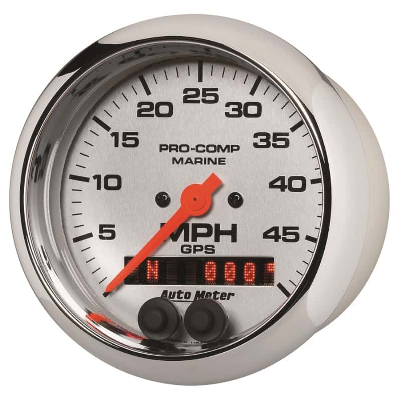 AutoMeter — Autometer Marine Chrome Ultra-Lite 3-3/8in 50MPH GPS Speedometer Gauge
3.4" SPD GPS 50 MC - view 5