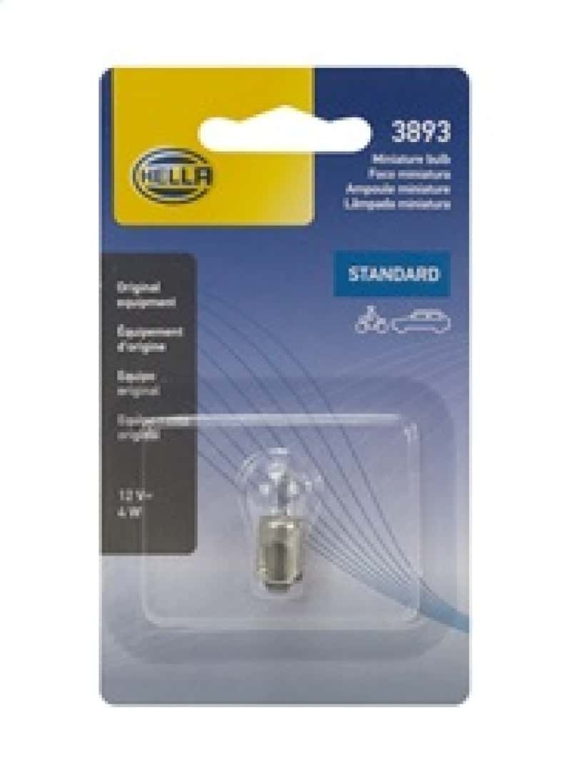 Hella — Hella Bulb 3893 12V 4W Ba9S T275
3893SB Incan Bulb - view 1