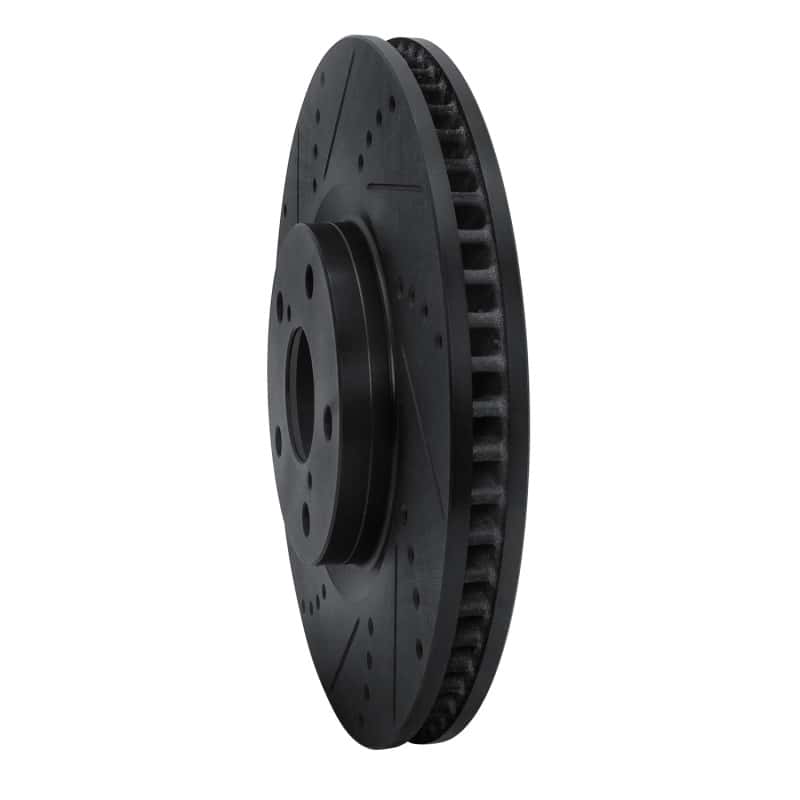 R1 Concepts — R1 93-98 Toyota Supra Right Front Drilled & Slotted Black Brake Rotor
R1 Brake Rotor Drill - view 2