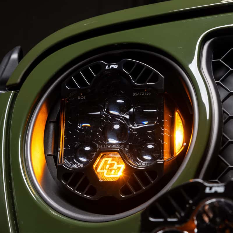 Baja Designs — Baja Designs 18-25 Jeep Wrangler JL/20-25 Gladiator JT (w/Halogen) DOT LP6 LED Headlight Kit - Amber - view 3