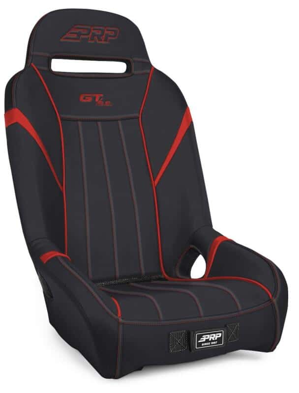 PRP Seats — PRP GT/S.E. Rear Suspension Seat- Black/Red - view 1