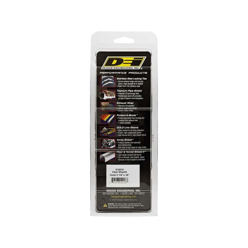 DEI — DEI Heat Shroud GOLD 2-1/4in x 36in
Heat Shield Sleeve - view 3