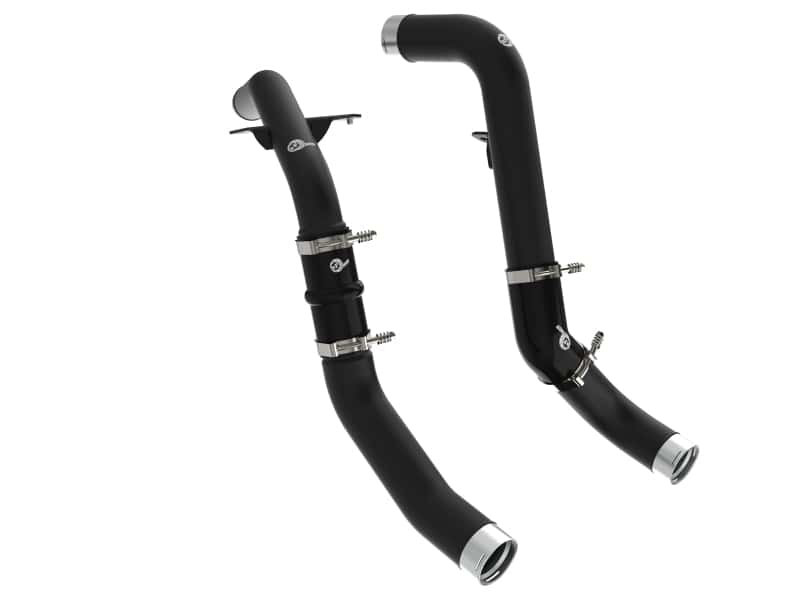 aFe — aFe RAM 1500 20-22 V6-3.0L (td) BladeRunner 2-1/2 in & 3in Aluminum Hot & Cold Charge Pipe Kit Black
Charge Pipe Kit - view 1