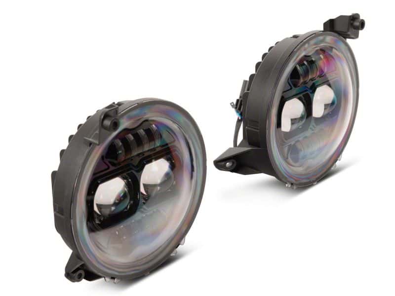 Raxiom — Raxiom 18-23 Jeep Wrangler JL Axial Series 9-In Angel Eye LED Headlights- Blk Housing (Clear Lens)
Headlights - view 2