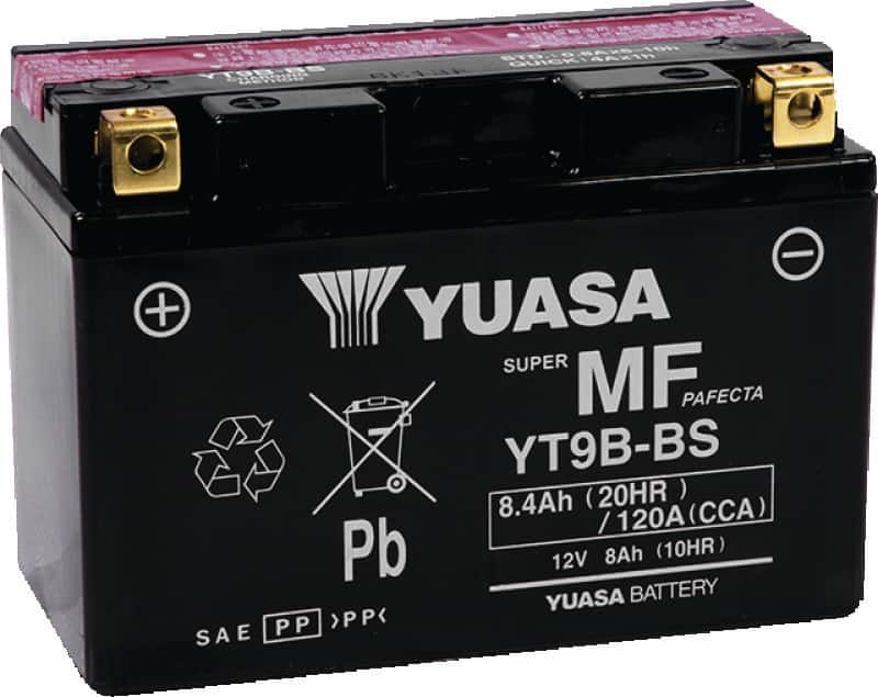 Yuasa Battery — Yuasa YT9B-BS Maintenance Free 12-Volt AGM Battery w/Bottle - view 1