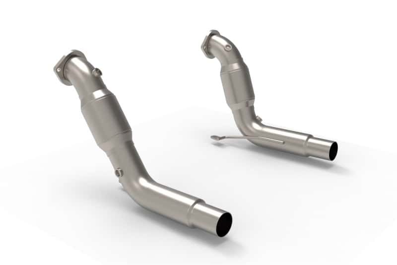 Kooks Headers — Kooks 20-24 Ford Exployer ST/Aviator 3in x 2-1/2in Stainless Steel GREEN Catted Downpipes
Catted Downpipes - view 6
