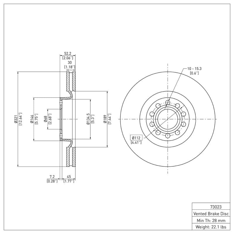 DFC — DFC 99-04 Audi A6 Quattro Front GeoSPEC Coated Rotor
DFC Brake Rotor - view 6