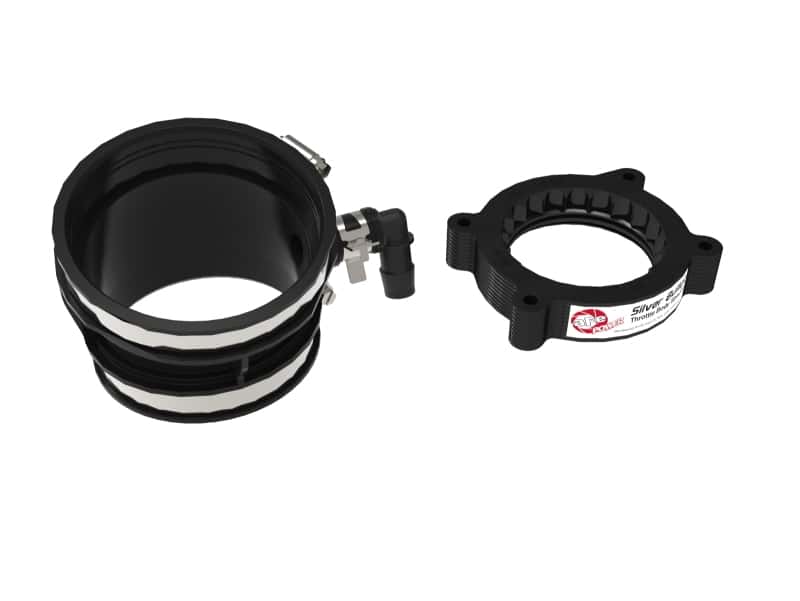 aFe — aFe 2020 Vette C8 Silver Bullet Aluminum Throttle Body Spacer / Works With aFe Intake Only - Black
Throttle Body Spacer - view 2