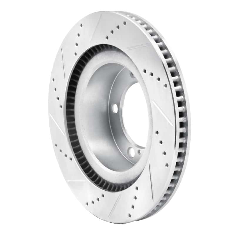DFC — DFC 07-22 Lexus LX570 Front Right Drilled & Slotted Silver Brake Rotor - view 4