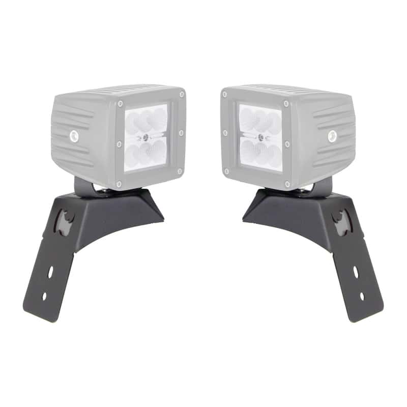Go Rhino — Go Rhino 18-20 Jeep Wrangler JL/JLU/Gladiator JT Light Mount - 3in Cube
Hood Latch Pod - view 1