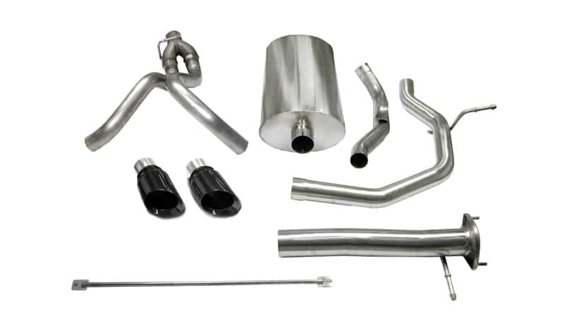 CORSA Performance — Corsa 2005-2006 Chevrolet SSR 5.3L V8 3in Cat-Back Dual Rear w Single 4in Black Pro-Series Tips
Exhaust - view 3