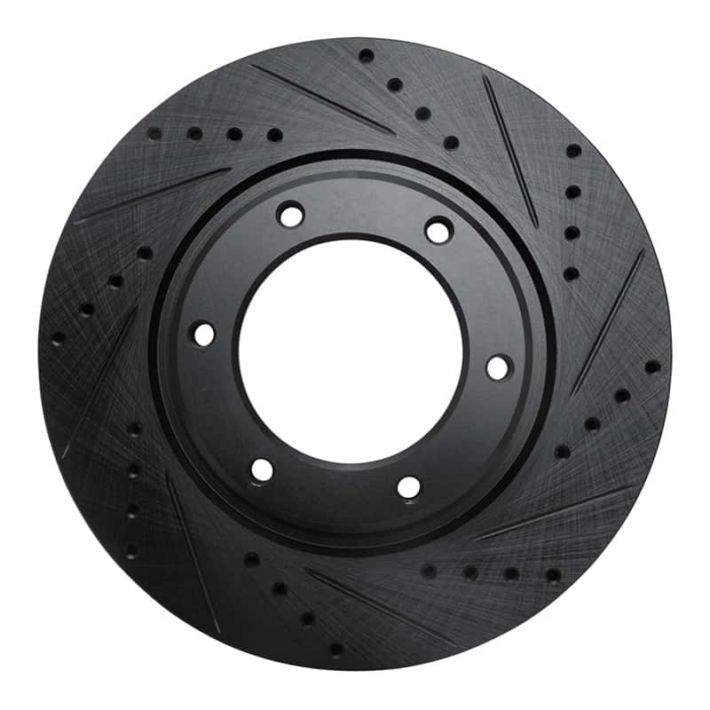 R1 Concepts — R1 93-97 Lexus LX450 Front Right Drilled & Slotted Black Brake Rotor
R1 Brake Rotor Drill - view 1