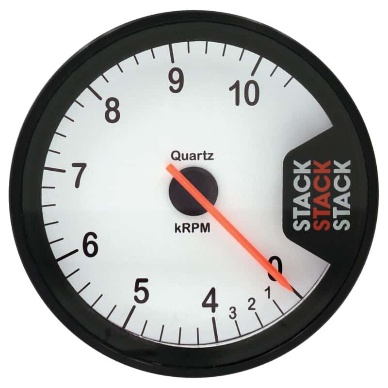 AutoMeter — Autometer Stack Clubman Tachometer 80mm 0-10K RPM - White
Tach Club Wht 10kRPM - view 2