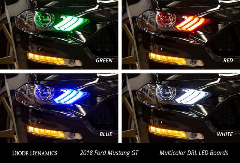 Diode Dynamics — Diode Dynamics 18-23 EU/AU Ford Mustang RGBWA DRL LED Boards - view 6