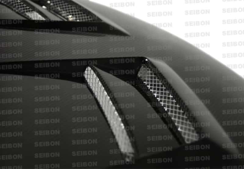 Seibon — Seibon 08-09 Mitsubishi Lancer (CYA4/5A) DV Style Carbon Fiber Hood - view 3