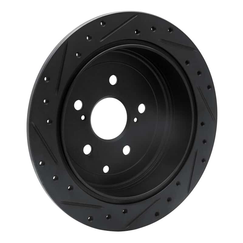 R1 Concepts — R1 10-20 Lexus RX450h Rear Right Drilled & Slotted Black Brake Rotor
R1 Brake Rotor Drill - view 4