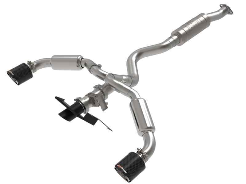 aFe — aFe 23-24 Toyota GR Corolla L3 1.6L (t) Gemini XV 3in to 2-1/2in CatBack Exhaust w/Carbon Fiber Tips
Cat-Back Exhaust - view 1