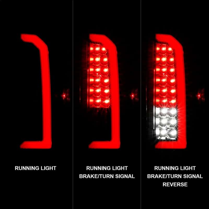 ANZO — ANZO 15-21 Chevrolet Colorado Full LED Tail Lights w/ Red Lightbar Black Housing Clear Lens
Tail Light Set - view 3