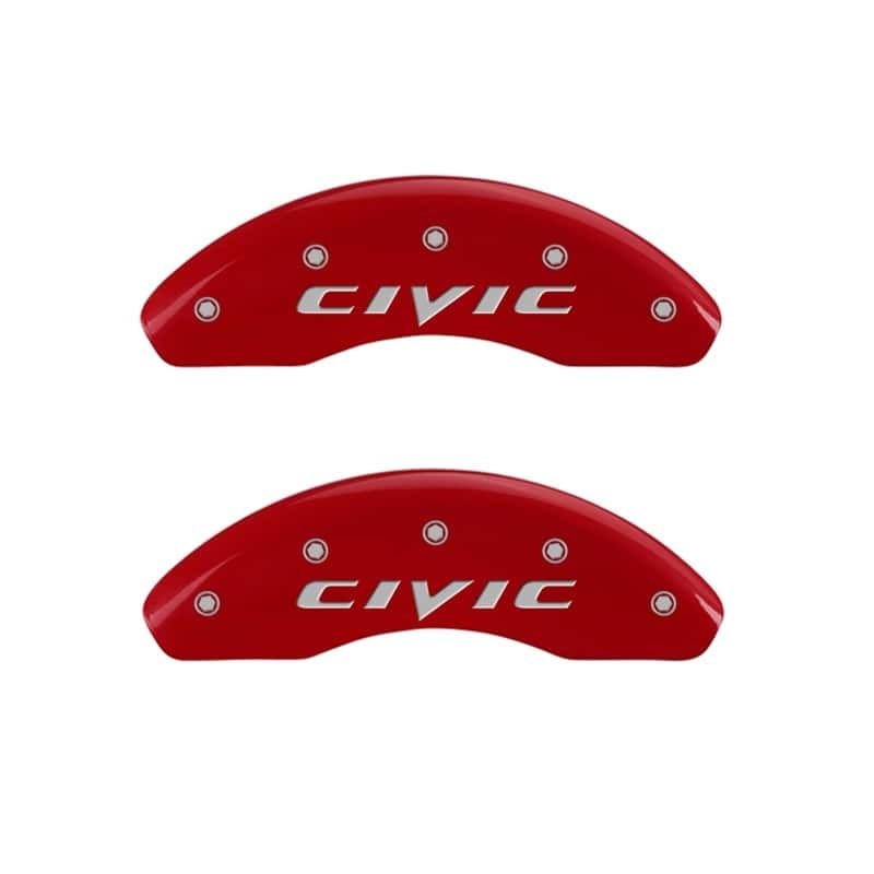 MGP — MGP Front set 2 Caliper Covers Engraved Front 2015/Civic Red finish silver ch
Caliper Covers - view 1