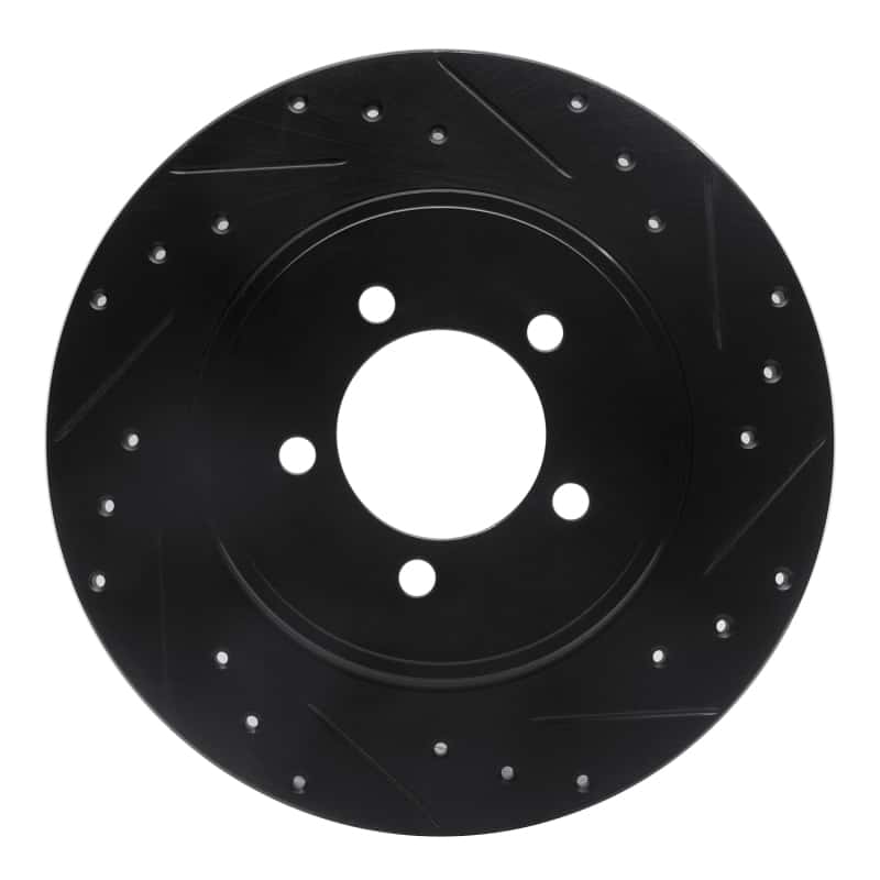 R1 Concepts — R1 03-05 Lincoln AVIATOR Rear Right Drilled & Slotted Black Brake Rotor
R1 Brake Rotor Drill - view 1